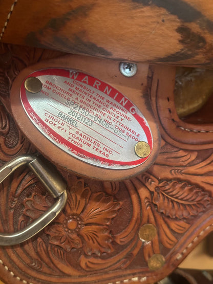 14” Circle Y Xtreme Performance Tie-Dye Barrel Racing Saddle Model 2150