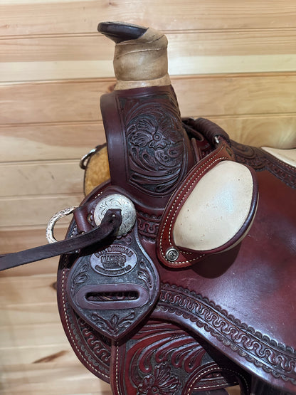 18” RW Bowman B-Light Silver Western Ranch Trail Saddle Model 9478