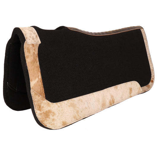 Showman 31" x 32" Contoured Felt Pad with Cowhide Wear Leathers