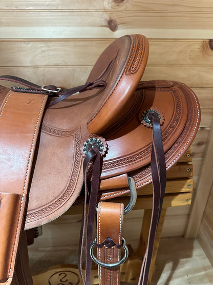 15.5” McCall Lady Pendleton All Around Western Ranch Saddle Model 197 1023