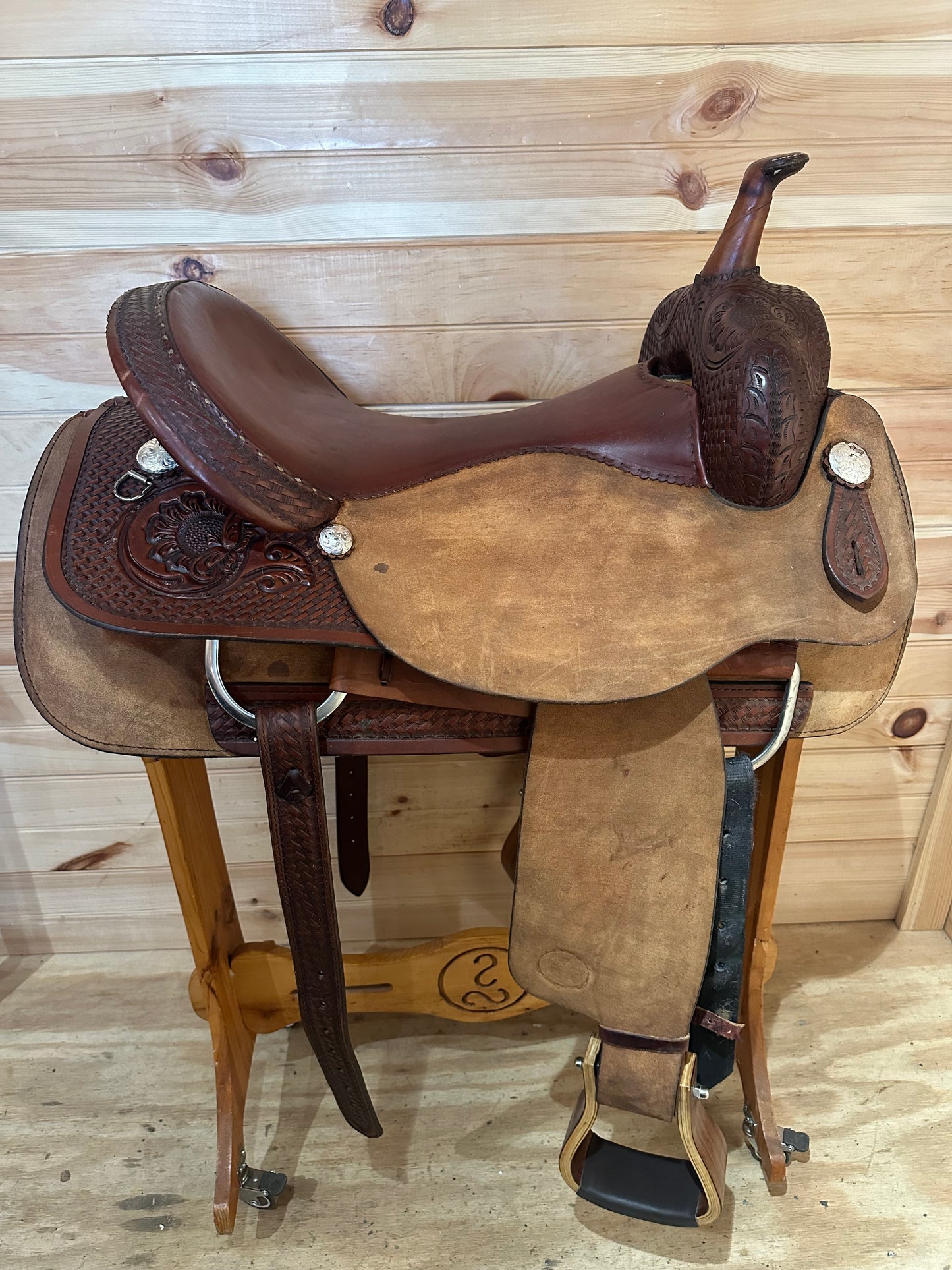 17” Circle Y Cutter Pat Earnheart Western Saddle Model 1345