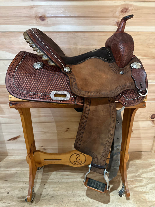 14.5” Texas Best by American Saddlery Barrel Racing Western Saddle Model 1178