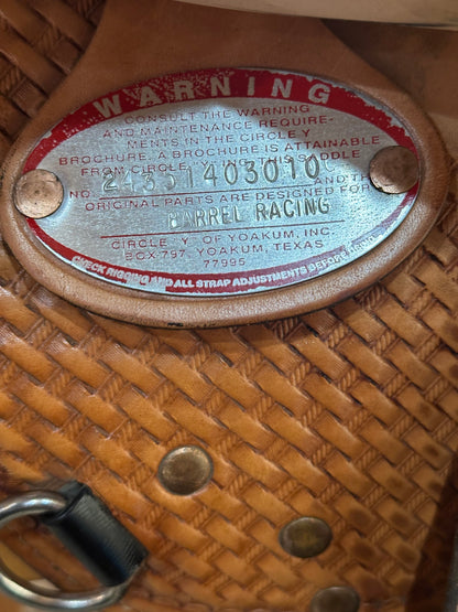 14” Circle Y Lightweight Barrel Racing Saddle Model 2435