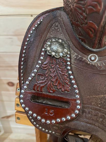 15” Tex Tan Barrel Racing Saddle