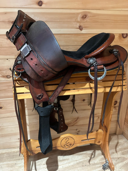 16.5” Allegany Mountain Saddlery All Around Western Trail Saddle