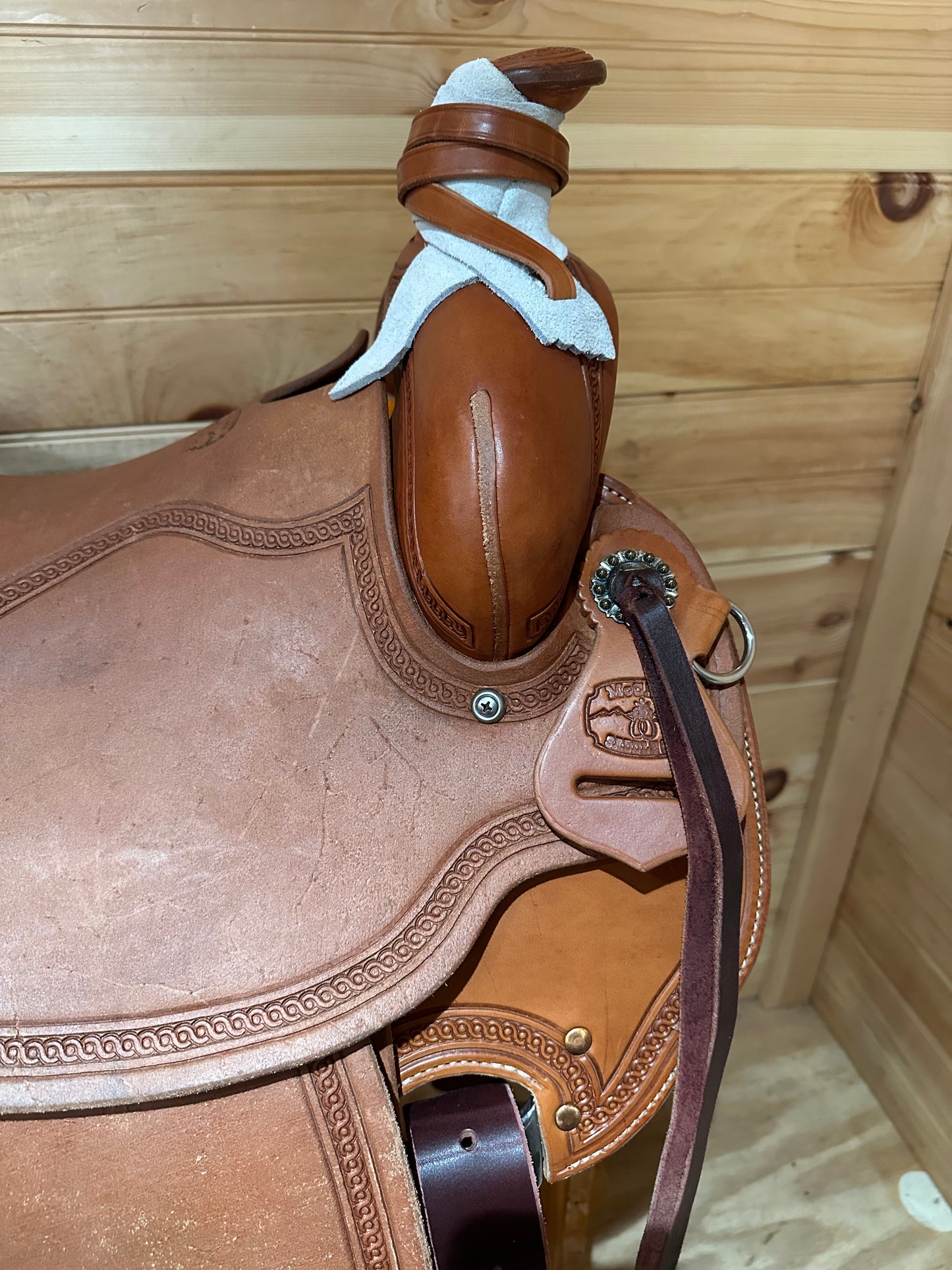 15.5” McCall Lady Pendleton All Around Western Ranch Saddle Model 197 1023