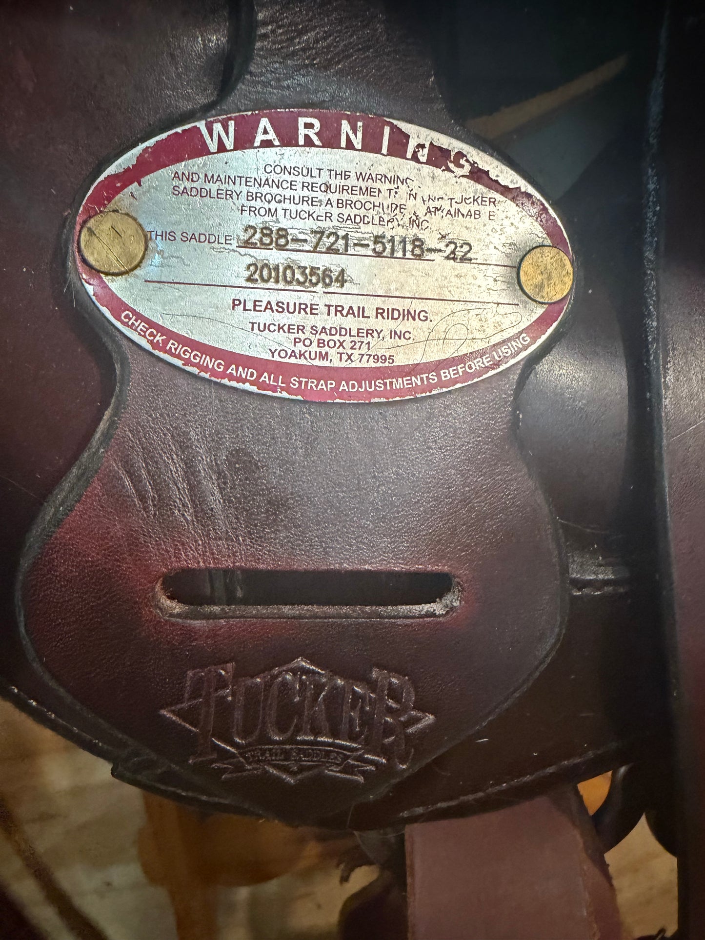 17.5” Tucker Gen II Southpass Western Trail Saddle Model 288