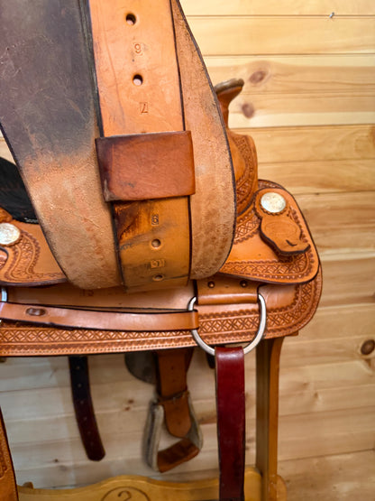 16” Billy Cook Maker Team Roper Sulphur, OK Western Saddle 2122