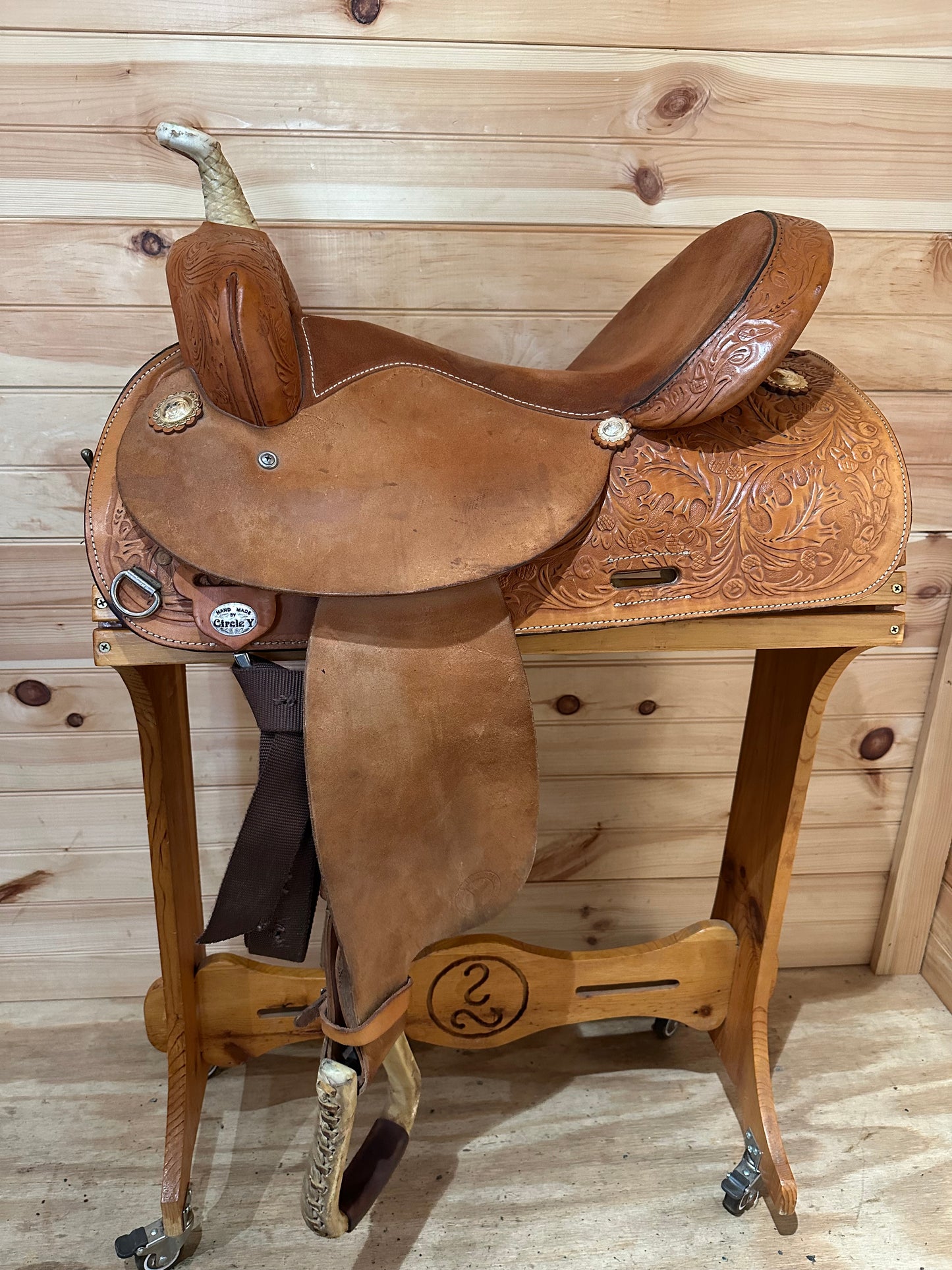 16” Circle Y Proven Barrel Racing Saddle Model 3649