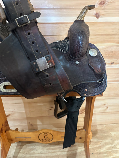 15” Billy Cook Maker Half Breed Waffle Barrel Racing Saddle Model 1907 Sulphur OK