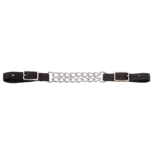 Tough1 Nylon Curb Strap with Double Chain