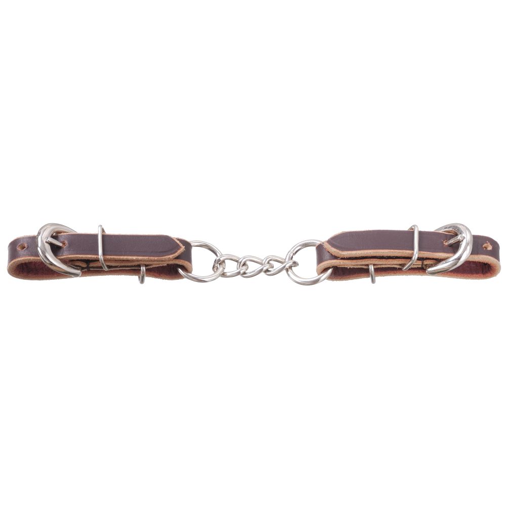 Tough1 Leather 3 Link Curb Chain