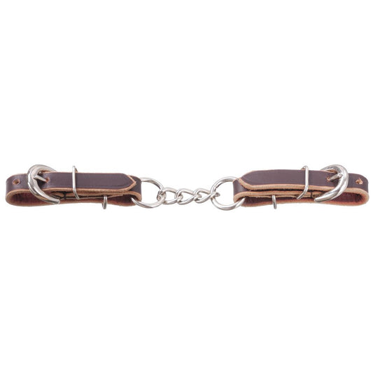 Tough1 Leather 3 Link Curb Chain