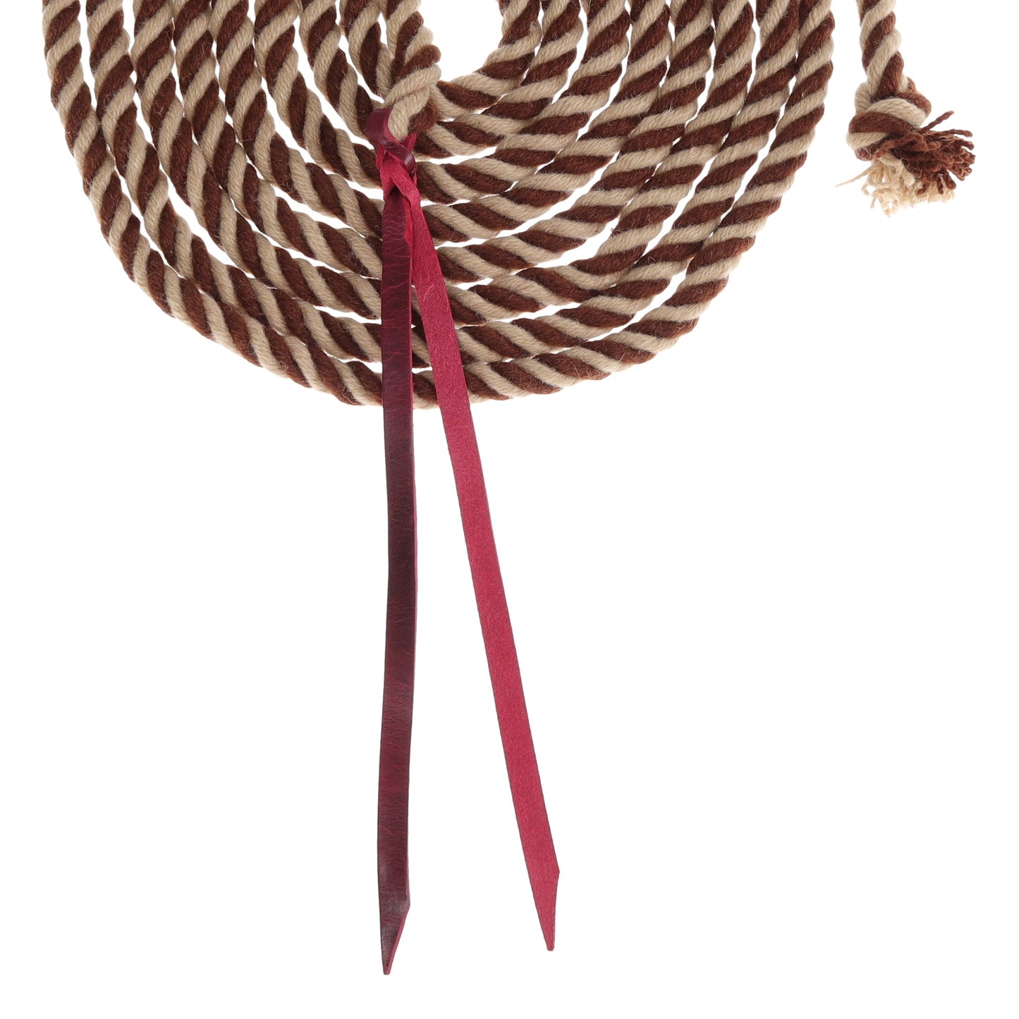 Rustic Mocha Mohair Mecate Reins - 22 Ft Brown/Tan