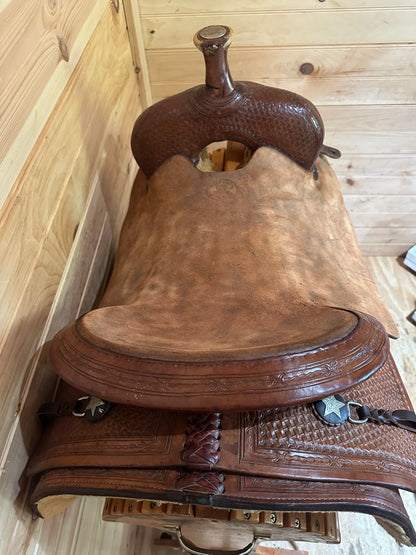 16.5” Genuine Billy Cook Basket Ranch Cutter Western Saddle Model 8965