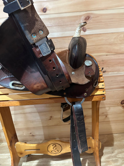 15” Circle Y Barrel Racing Saddle Model 3044