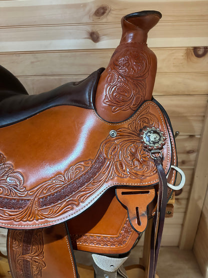 16” Circle Y Walnut Grove Flex2 A-fork Western Trail Saddle Model 1157