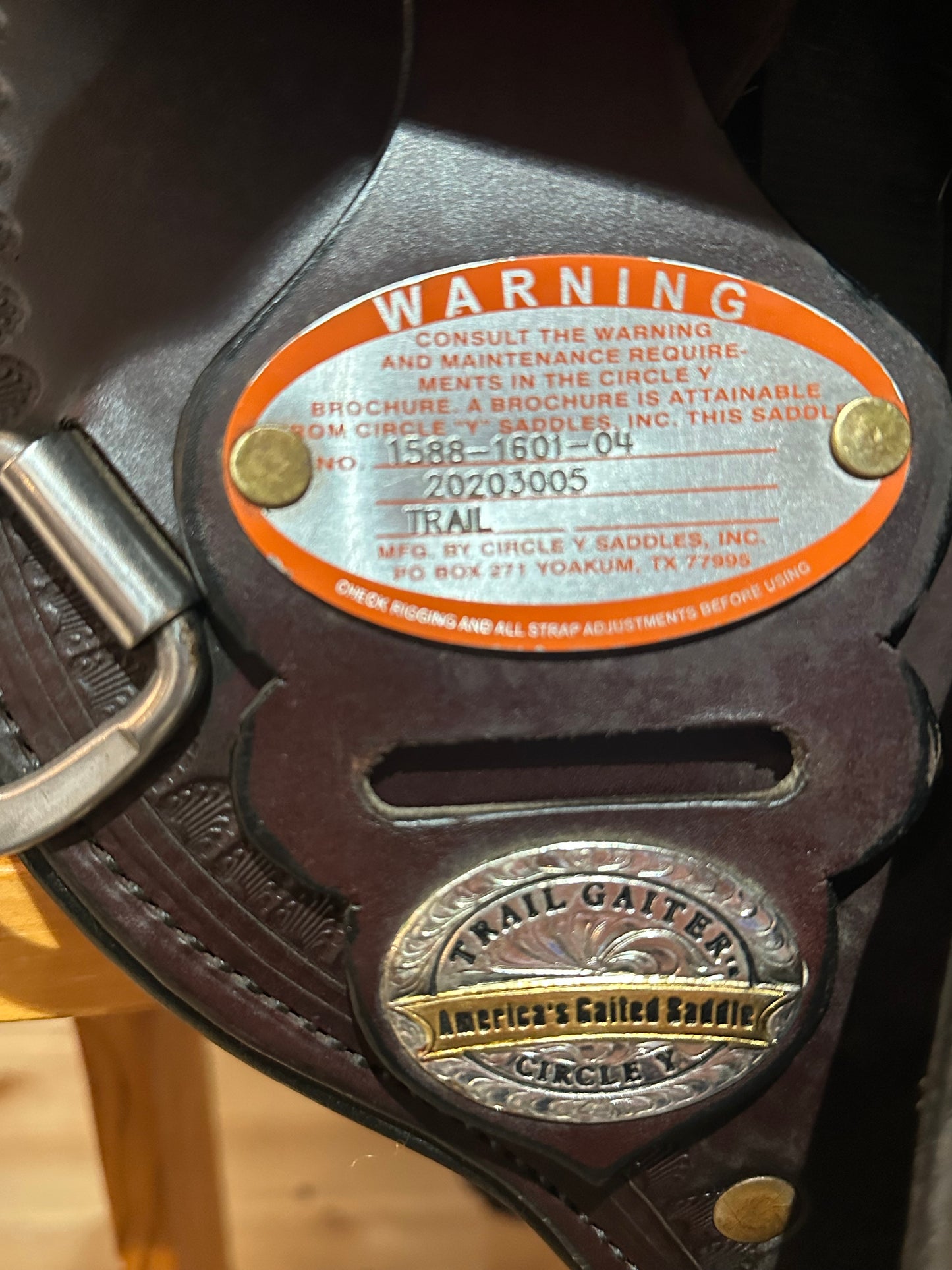 16” Circle Y Virginia Flex2 Trail Gaiter Gaited Endurance Saddle Model 1588 (2020)