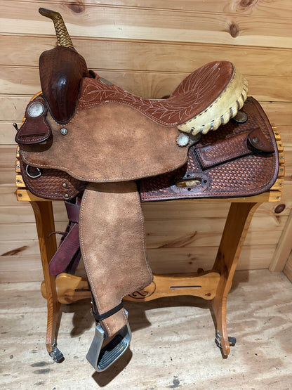 14” Billy Cook Maker Sulphur, OK Barrel Racing Saddle Model 1527