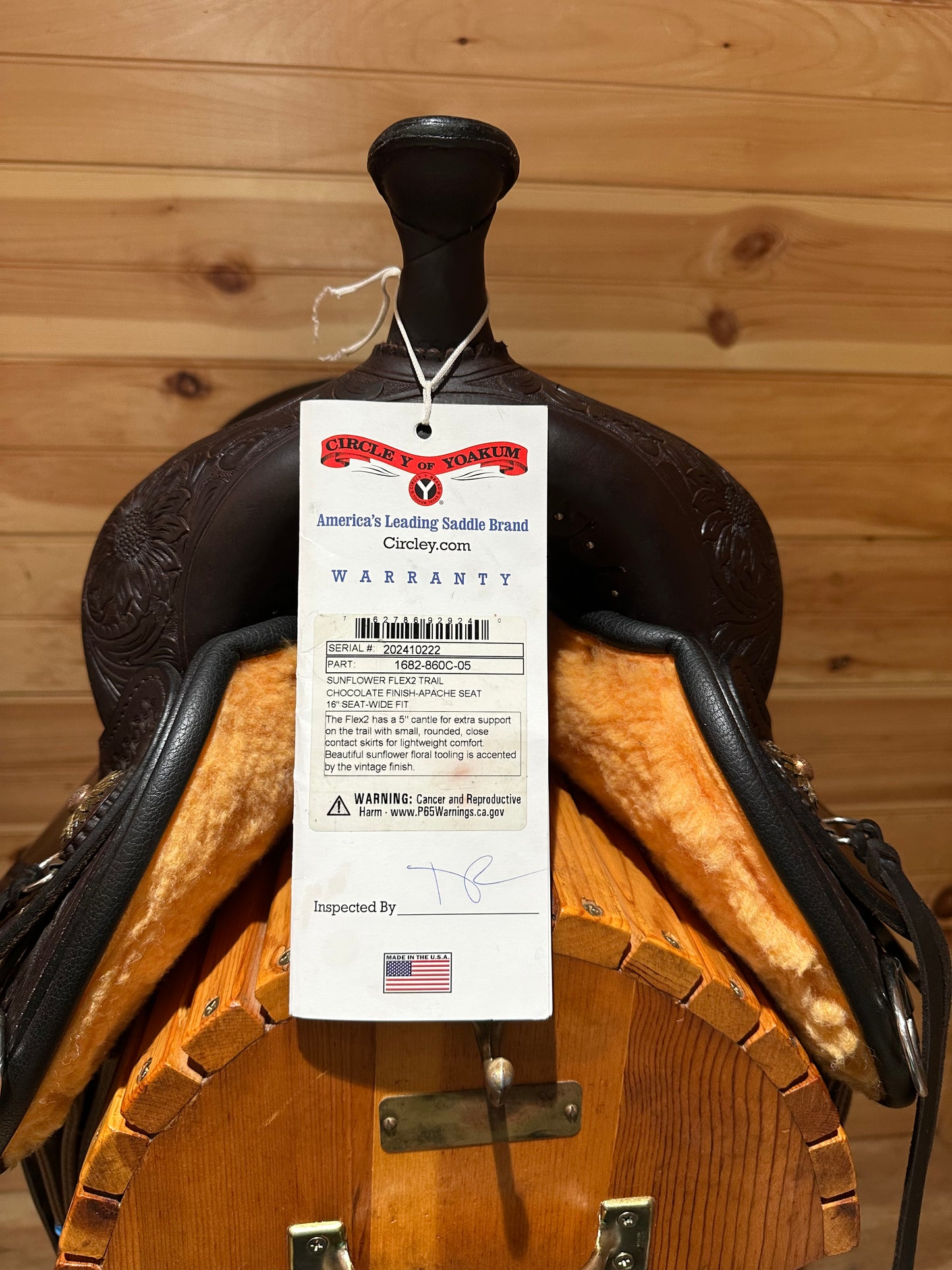 16” Circle Y Sunflower Flex2 Western Trail Saddle Model 1682 (2024)