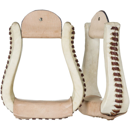 Tough1 Laced Rawhide Bell Stirrups