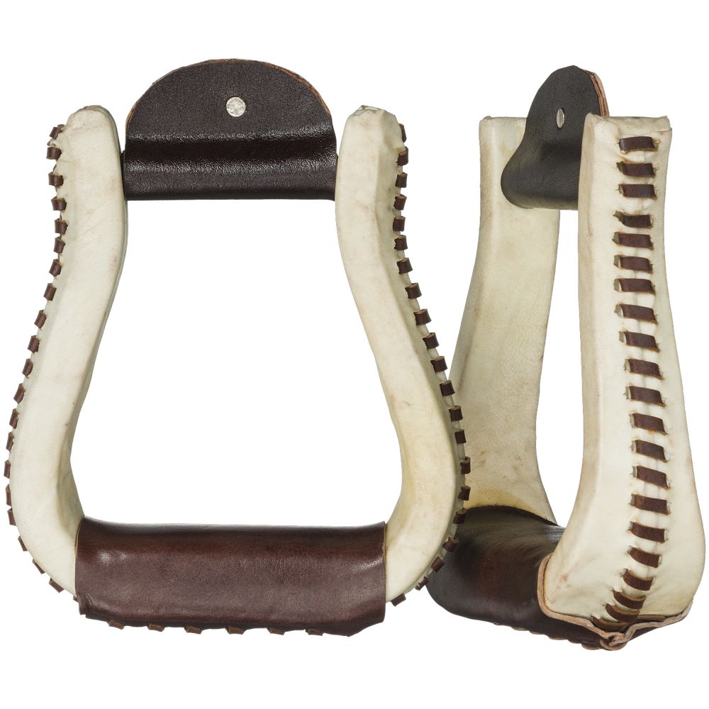 Tough1 Laced Rawhide Bell Stirrups
