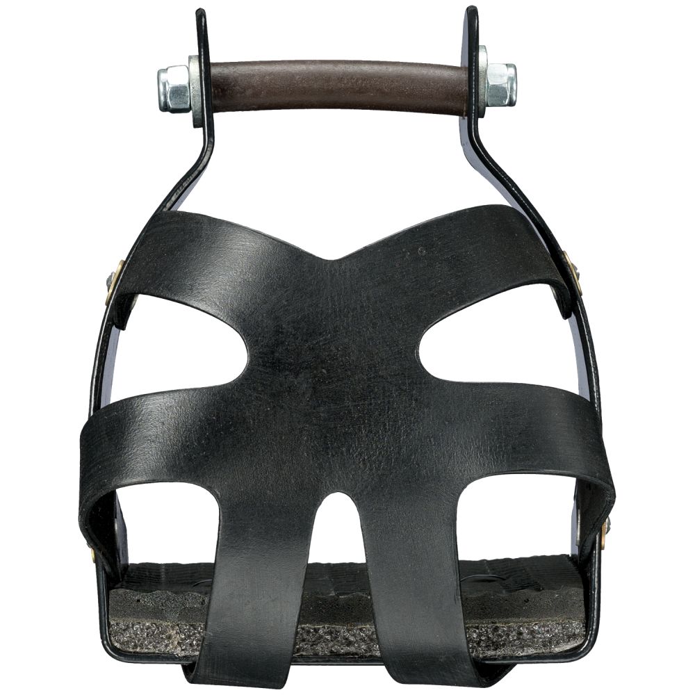 Tough1 Metal Endurance Stirrups with Leather Guard