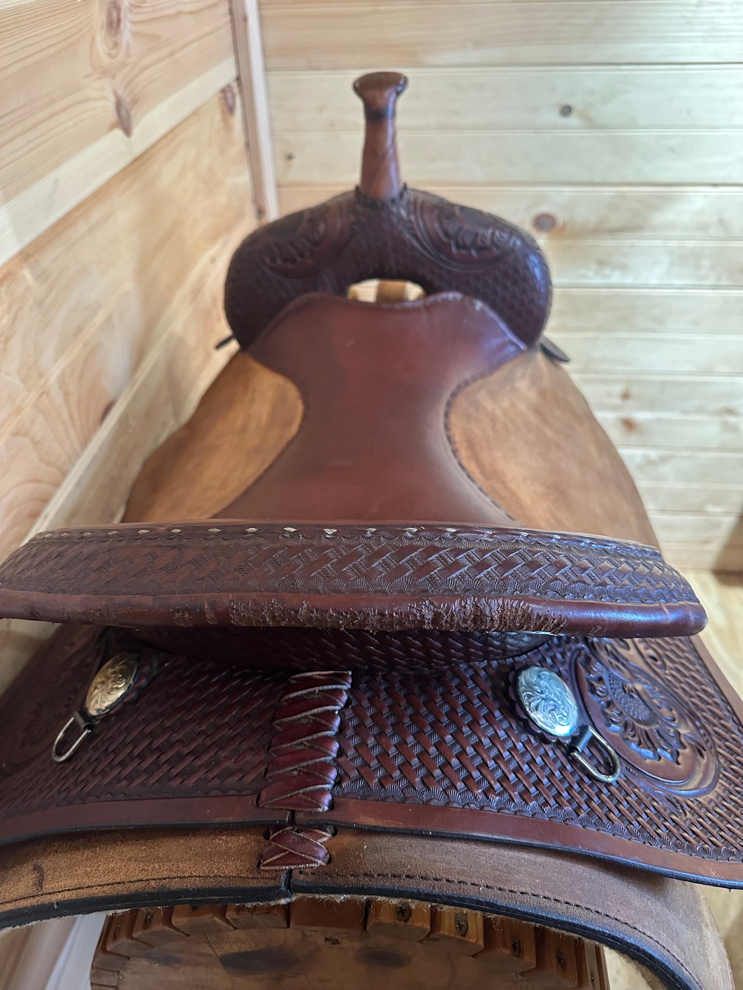 17” Circle Y Cutter Pat Earnheart Western Saddle Model 1345