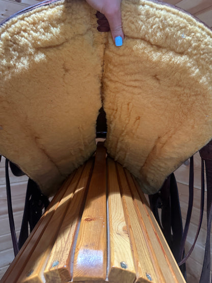 18” RW Bowman B-Light Silver Western Ranch Trail Saddle Model 9478