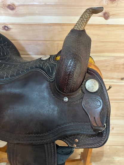 15” Billy Cook Maker Half Breed Waffle Barrel Racing Saddle Model 1907 Sulphur OK