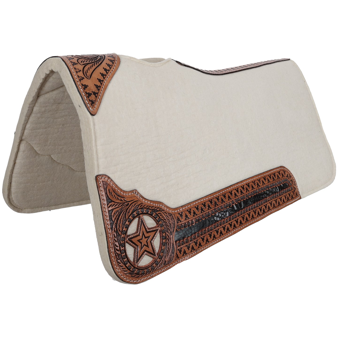 Showman 31" x 32" Stellar Cream Mohair Wool Saddle Pad