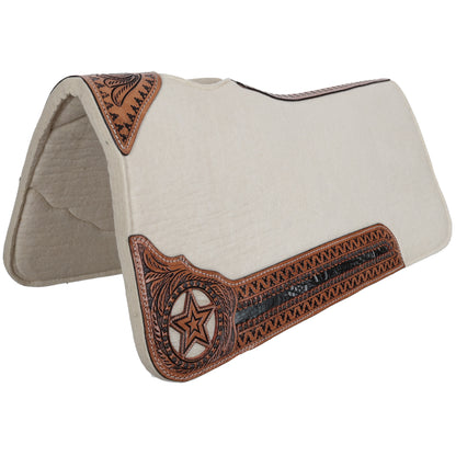 Showman 31" x 32" Stellar Cream Mohair Wool Saddle Pad