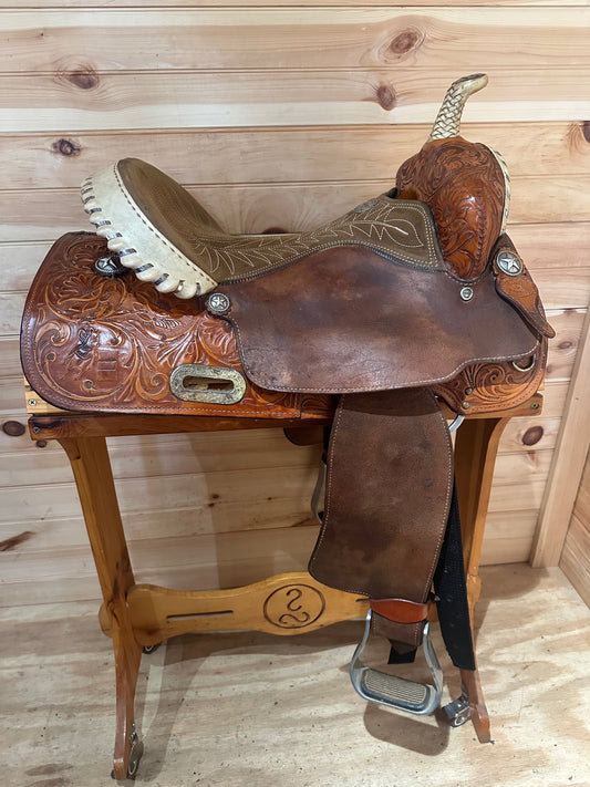 15” Billy Cook Maker Sulphur, OK Barrel Racing Saddle Model 1531
