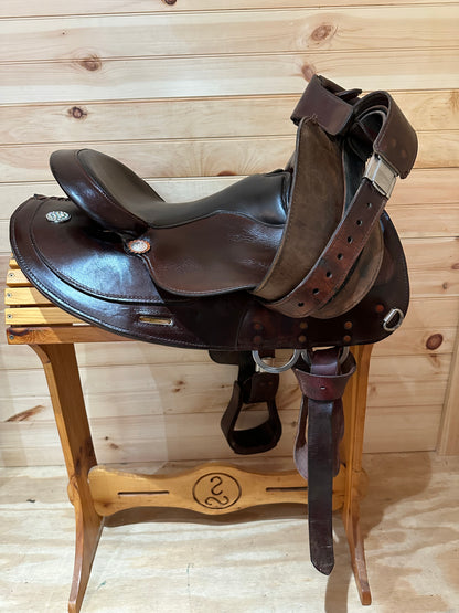 15” Circle Y Mojave Arabian Flex-Lite Western Trail Saddle Model 1561