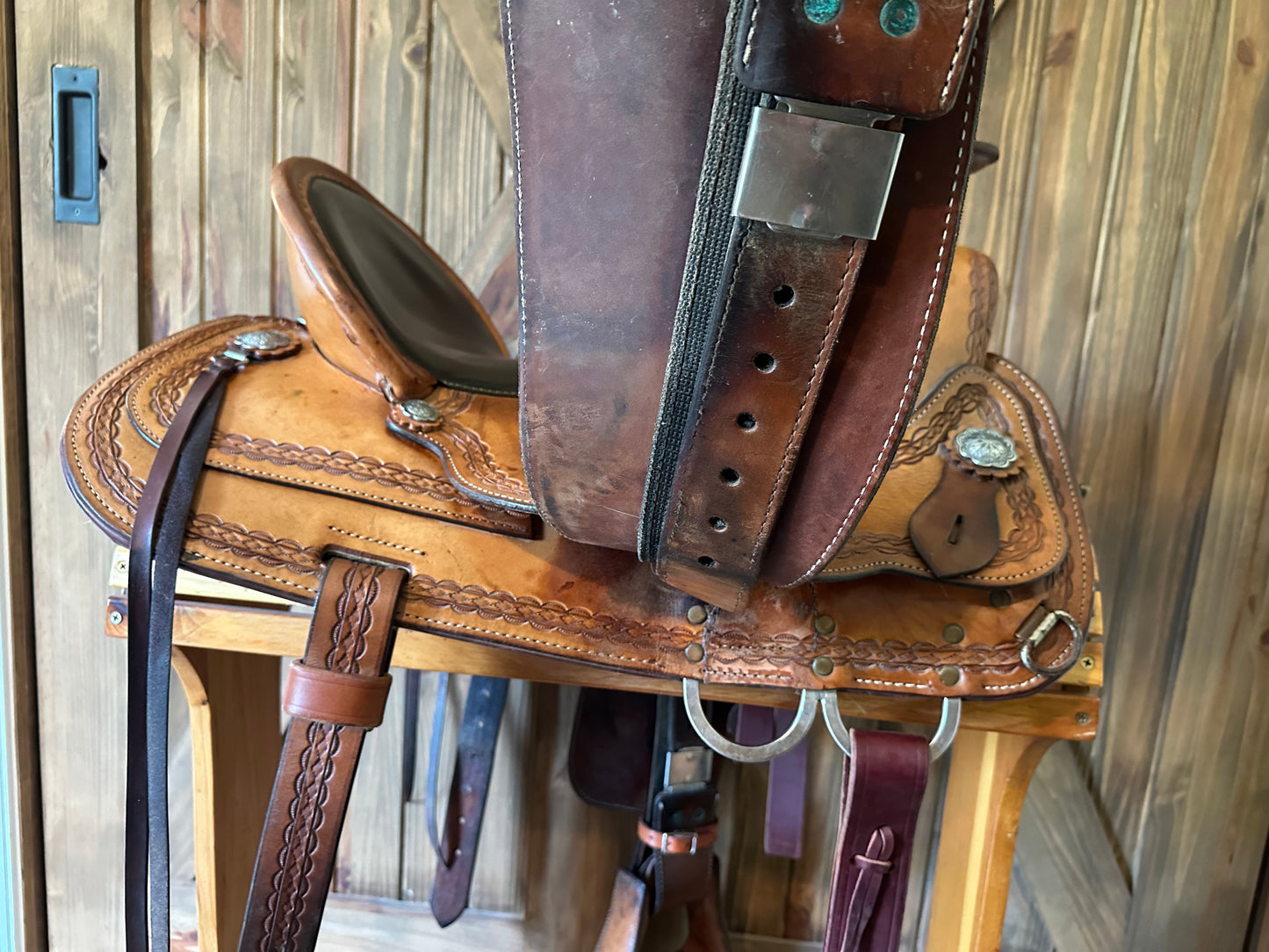 16” Circle Y Durango Flex-Lite Mule Western Trail Saddle Model # 1155