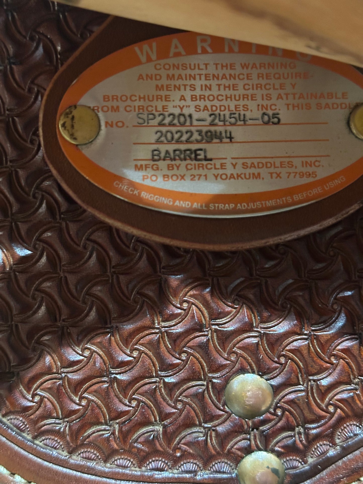 14.5” Circle Y Sabine Barrel Racing Saddle Model 2201