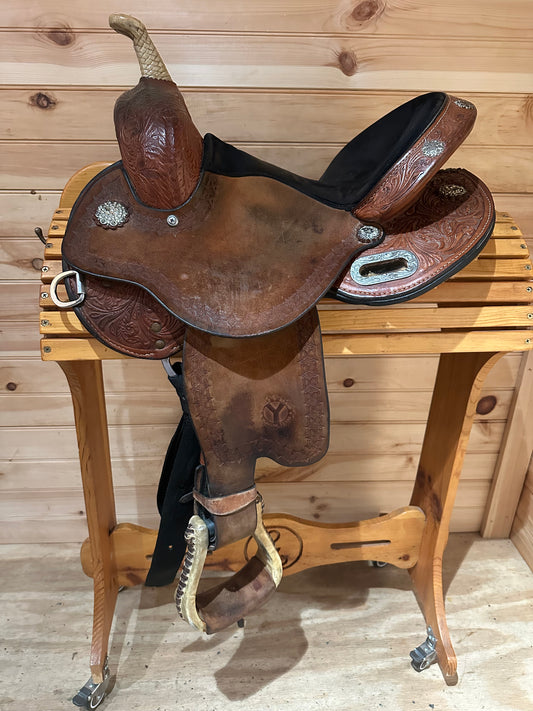 13.5” Circle Y Flex2 Kelly Kaminski Blaze Barrel Racing Saddle Model 1528