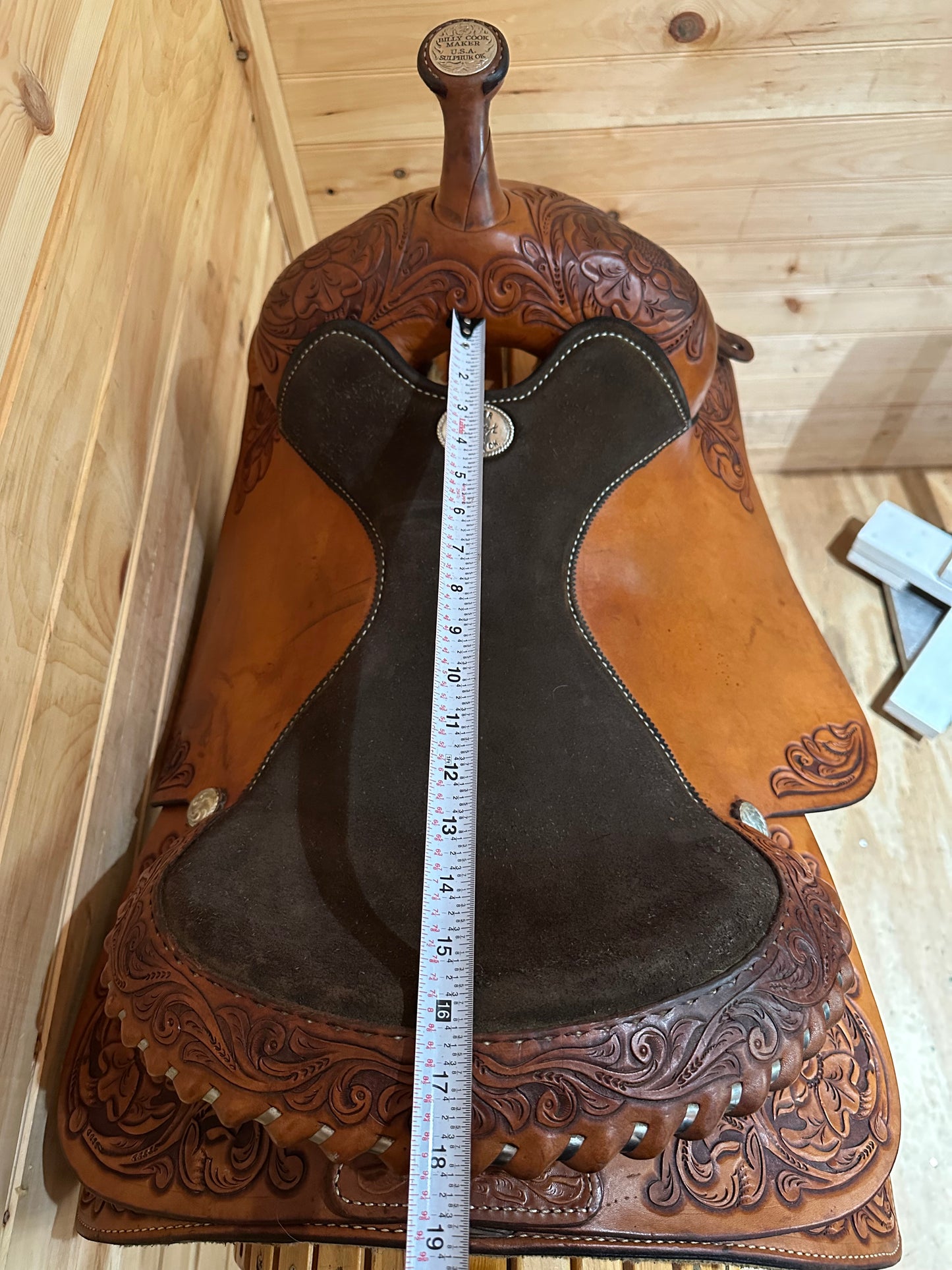16.5” Billy Cook Maker Sulphur,OK Western Trail Saddle Model 8934