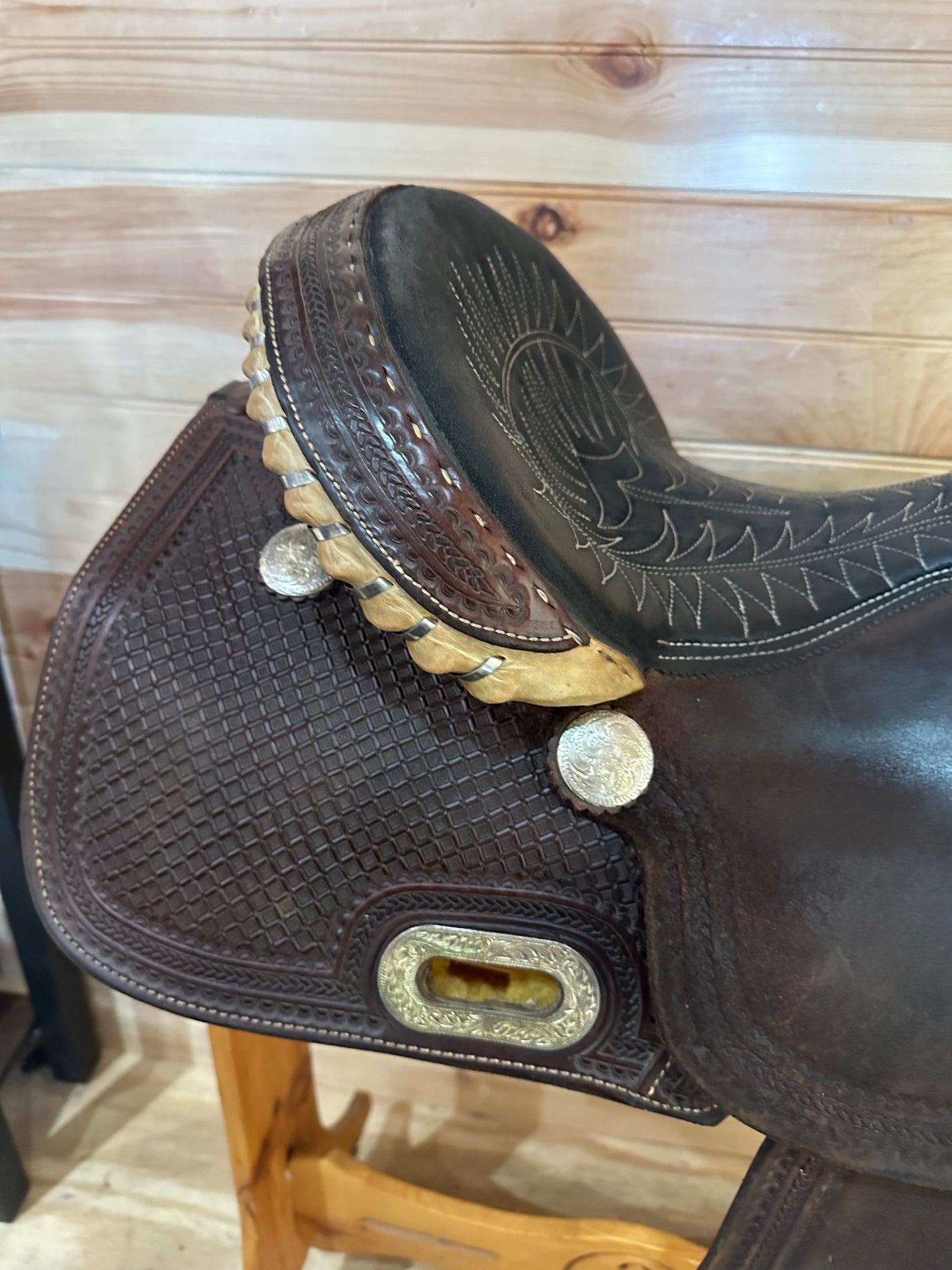 15” Billy Cook Maker Half Breed Waffle Barrel Racing Saddle Model 1907 Sulphur OK