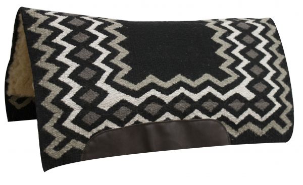 Diamond Wool Top Contoured Cutter Style Fleece Bottom Saddle Pad 34"x36"x1"