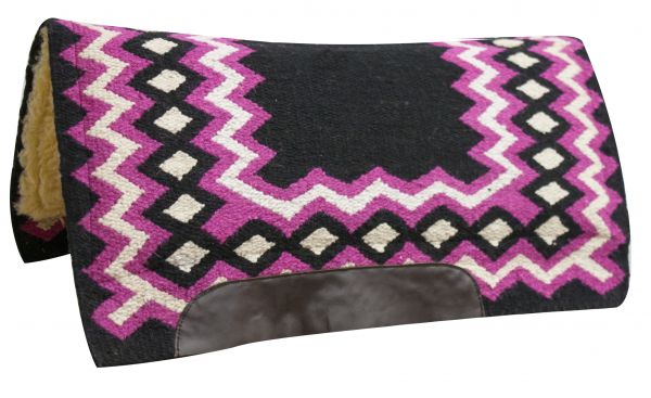 Diamond Wool Top Contoured Cutter Style Fleece Bottom Saddle Pad 34"x36"x1"