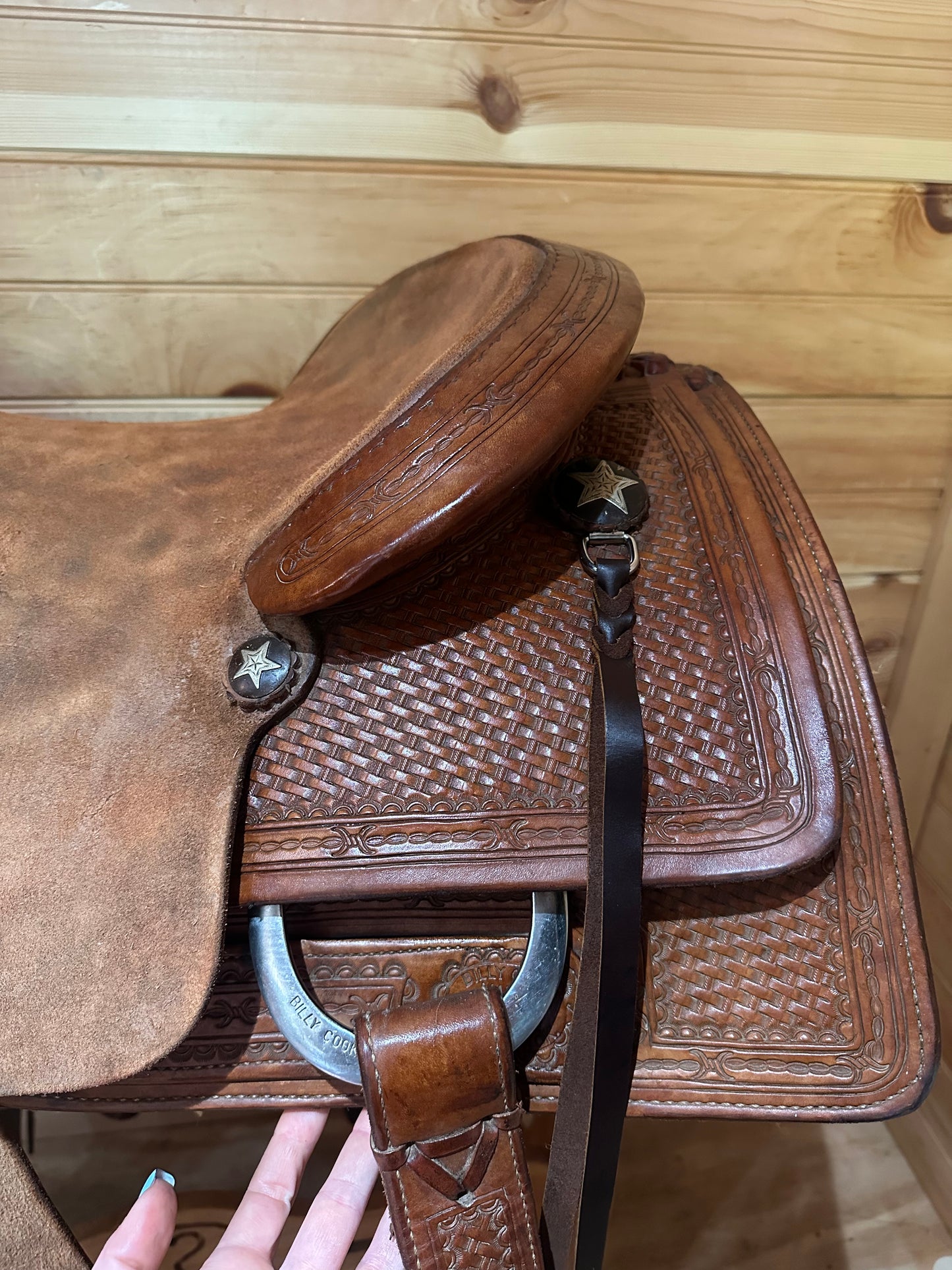 16.5” Genuine Billy Cook Basket Ranch Cutter Western Saddle Model 8965