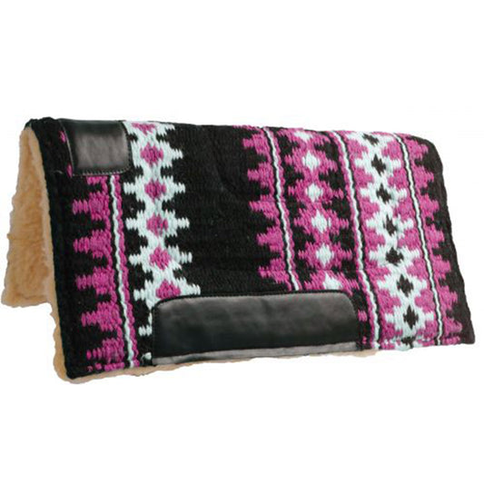 Pony 24" x 24" 100% Woven Wool Top Fleece Bottom Saddle Pad