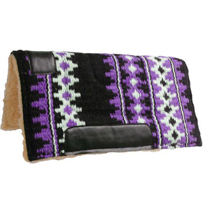 Pony 24" x 24" 100% Woven Wool Top Fleece Bottom Saddle Pad