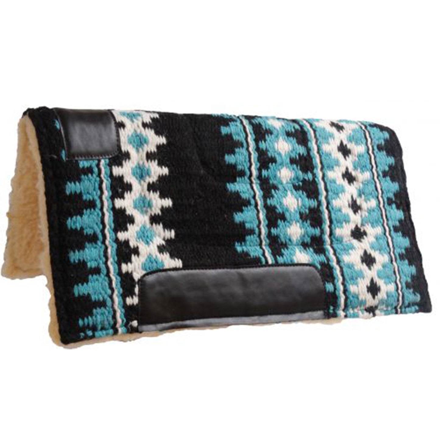 Pony 24" x 24" 100% Woven Wool Top Fleece Bottom Saddle Pad