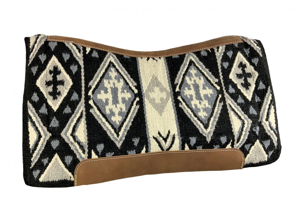 Wool Top 36"x34" Contoured Memory Felt Bottom Pad - Black/Grey/Cream