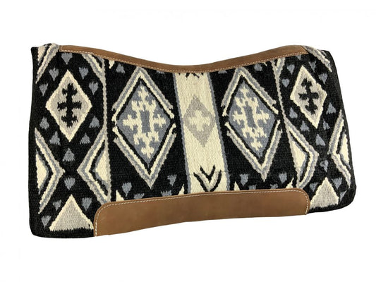 Wool Top 36"x34" Contoured Memory Felt Bottom Pad - Black/Grey/Cream