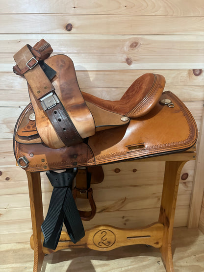 14” Circle Y Flex-Lite Barrel Racing Mounted Shooting Western Saddle Model 1540