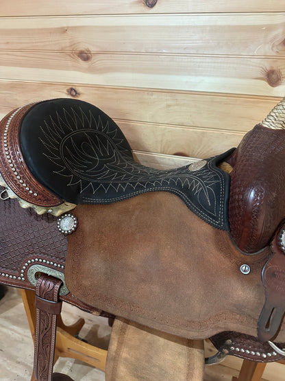 15” Billy Cook Maker Sulphur, OK Barrel Racing Saddle Model 1530