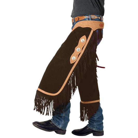 Tough1 Suede Chinks with Basket Stamp Yoke